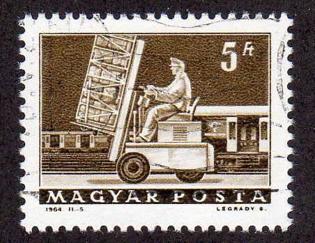 Hungary 1525 - CTO / Used - Forklift & Mail Car