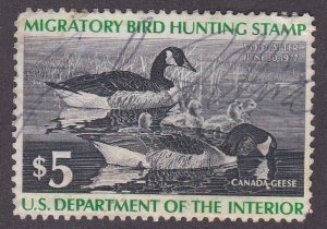 United States # RW43, $ 5.00 Migratory Bird Hunting Stamp, Used, 1/3 Cat.