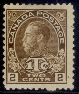 CANADA GV SG238, 2c + 1c brown, M MINT. Cat £375. DIE I