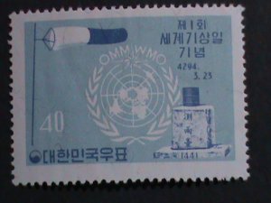 ​KOREA-1961 SC#321- 1ST WORLD METEOROLOGICAL DAY MINT STAMP VERY FINE