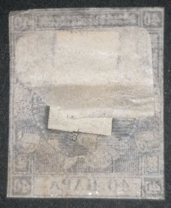 Serbia 40 para 1866 very thin paper MH