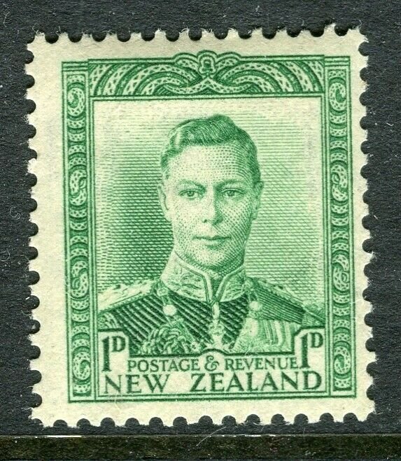 NEW ZEALAND; 1938-44 early GVI issue Mint hinged 1d. value