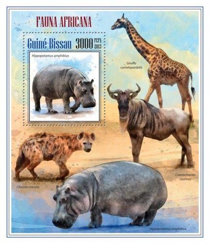  Animals Elephants Elefanten Lions Zebras Fauna Guinea-Bissau MNH stamp set