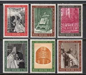 Vatican City # 439 - 444 , Vatican II Conclusion , F-VF OG NH - I Combine S/H