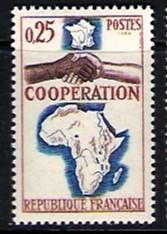 France #1111 Cooperation Issue, Map of Africa 1964 NH