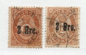 Norway - Sc# 46 & 46a  Used       /        Lot 0924295