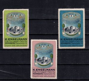 German Advertising Stamps - K. Engelmann Carton Factory, Nürnberg