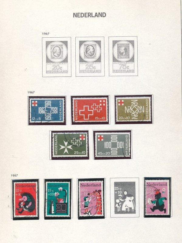 NETHERLANDS 1961/76 Used on 20+ Pages Child Welfare Red x (Apx 180+ Items)KRA101