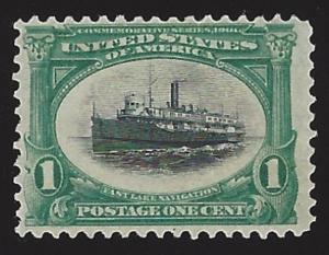 US #294 1901 Green & Black Mint NG F-VF