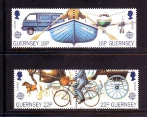 Guernsey Sc  381-384 1988  Europa  stamp set mint NH