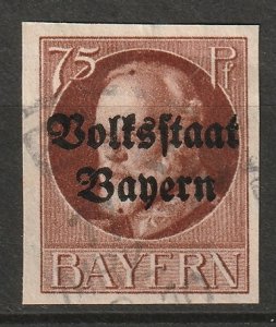 Bavaria 1919 Sc 168 imperf used