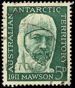 AUSTRALIAN ANTARCTIC TERRITORY Sc L7 VF/USED - 1961 5p Sir Douglas Mawson-Sound