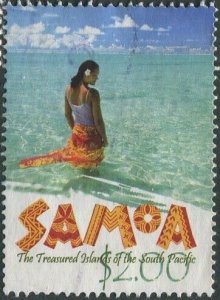 Samoa 2002 SG1107 $2 Local Girl in sea FU