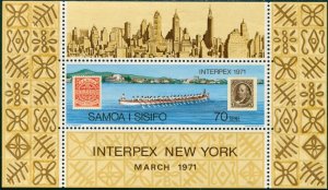 Samoa 1971 SG364 Interpex Stamp Exhibition MS MNH