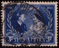 South Africa SG#125 Used - 1948 3d.  - Queen Elizabeth