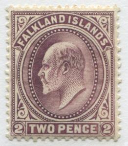 Falkland Islands KEVII 1904 2d violet mint o.g.