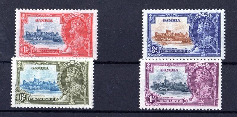 Gambia KGV 1935 Silver Jubilee SG143/146 Mint MH X6967