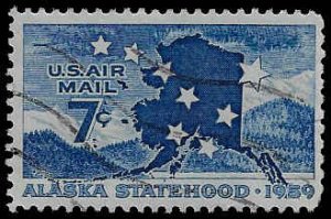 U.S. #C53 Used; 7c Alaska Statehood (1959)