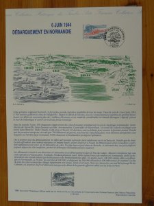 war ww2 50 years of D-day US Navy FDC folder with engraving 1994-533