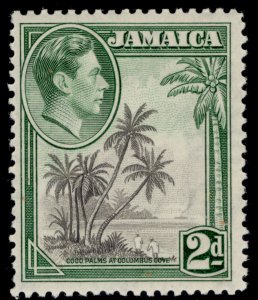 JAMAICA GVI SG124, 2d grey & green, M MINT.