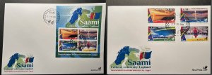 Finland 2023 Lapland Cultural Autonomy Saami BeePost set and block FDC