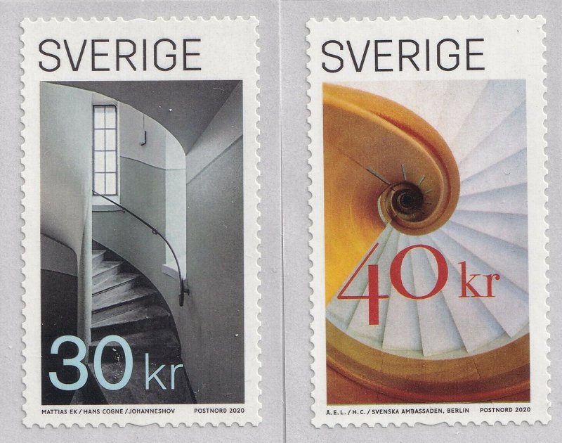 Sweden 2021  Staircases  MNH