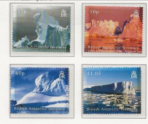 BRITISH ANTARCTIC TERRITORY (BAT) Sc 378-81 NH SET OF 2007 - ICEBERGS - (AO23)