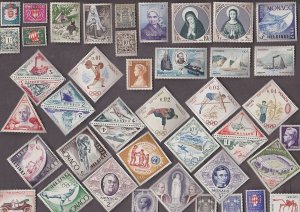 100 ALL DIFFERENT MONACO STAMPS, MOSTLY MINT NH