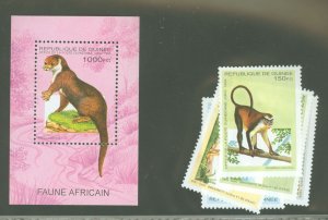 Guinea #1280-84/1285  Single (Complete Set) (Animals)