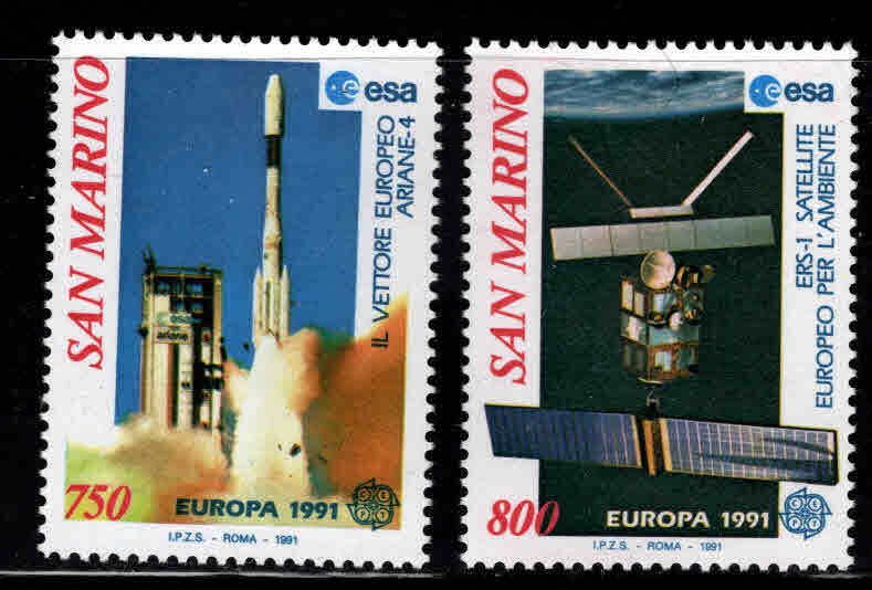 San Marino Scott 1223-1224 MNH** Europa 1991 space set