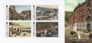 Gibraltar 2014 - Old Views - Souvenir stamp sheet - Scott# 1452 - MNH