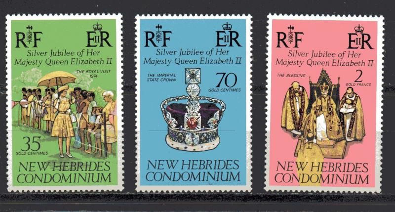 New Hebrides - British 214-216 MNH