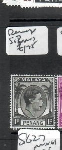 MALAYA PENANG   (PP1708B)  KGVI  1C  SG 3  MOG 