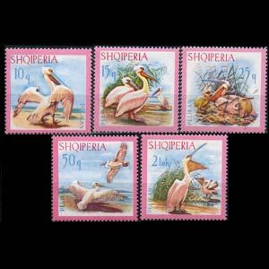 ALBANIA 1967 - Scott# 1012-6 Pelicans Set of 5 NH