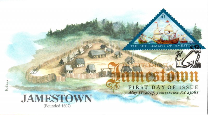 #4136 Jamestown Settlement Edken FDC