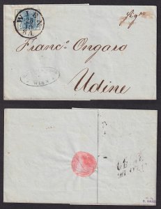 Austria - 1850 - Scott #5 - used on cover - WIEN to Udine