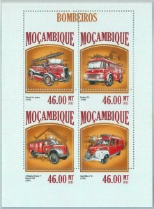 M1468 - MOZAMBIQUE - ERROR, 2013 MISSPERF SHEET: Fire Trucks