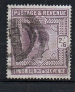 Great Britain Sc 139 1902 2/6d lilac Edward VI  stamp used