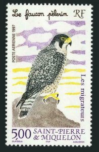 St Pierre & Miquelon C69-C73,MNH. Migratory birds 1993-1996.Puffin,Plover,Falcon