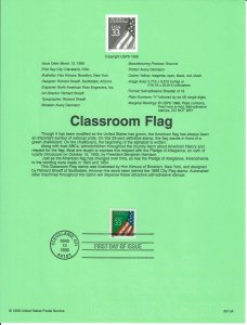 US SP1300 Flag over Chalkboard Souvenir Page #3283