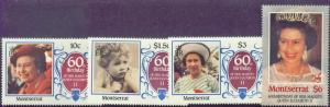 Montserrat  600-3 MNH 1986 QEII 60th Birthday