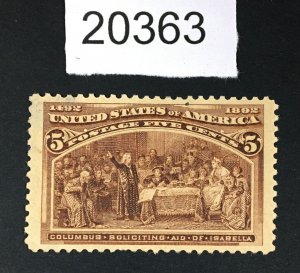 MOMEN: US STAMPS # 234 MINT OG H LOT # 20363