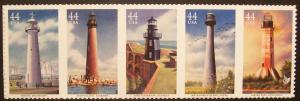 # 4413a 44c Gulf Coast Lighthouses / 5 designs 2009 - 5654a