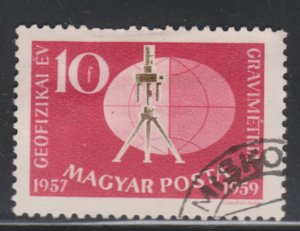 Hungary 1212 Eotvos Torsion Balance and Globe 1959