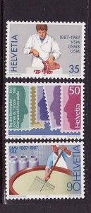 Switzerland-Sc#810-12-unused NH set-Master Butcher-Swiss