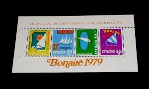 NETHERLANDS ANTILLES #B165a 1979, SAILING, SOUVENIR SHEET, MNH,  NICE! LQQK!