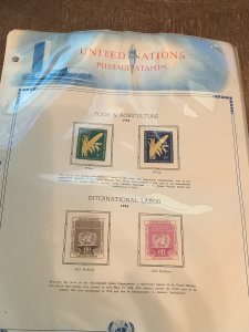 UNITED NATIONS MINT COLLECTION ON ALBUM PAGES