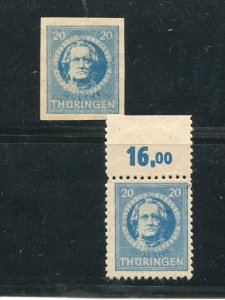 Germany Thuringia Mi 98a y2 Mint  NH  - Lakeshore Philatelics