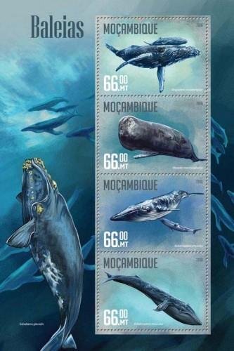 Mozambique 2016 BLUE WHALES Sheet Perforated Mint (NH)