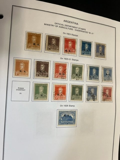 Argentina Official Department stamp Collection